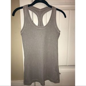 Lululemon Ribbed Green Racerback Tank Top